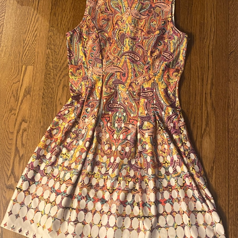 Paisley dress ISLE /Melis Kozan. Yellow, pink, turquoise, orange! Sz S